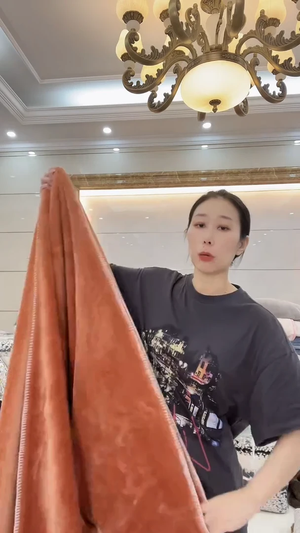 水貂毛180*200爱玛橙色