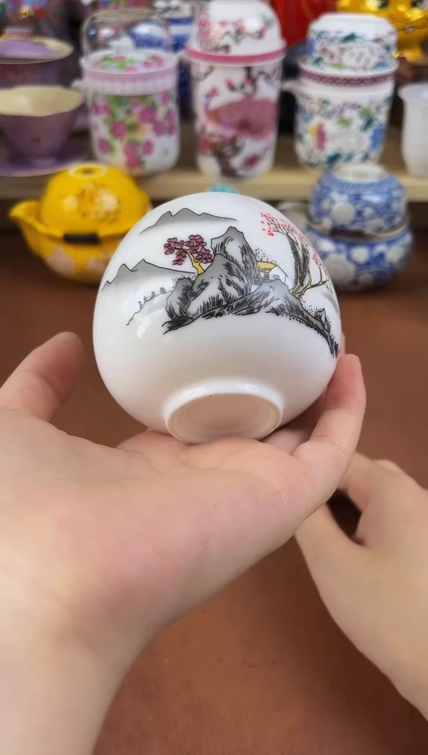 陶瓷茶具摆件旅行套组