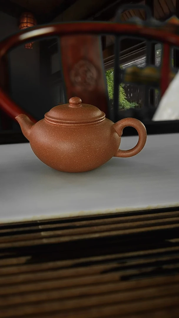 茶杯紫砂静**风红降坡扁樱260cc