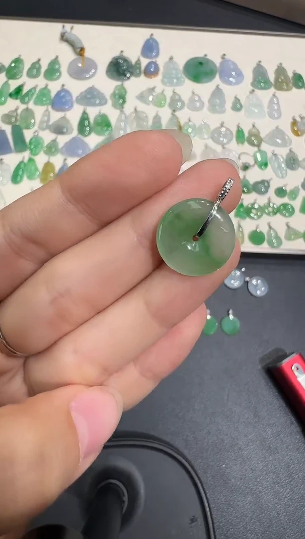 颈饰18K金镶嵌翡翠X1215-1501-522