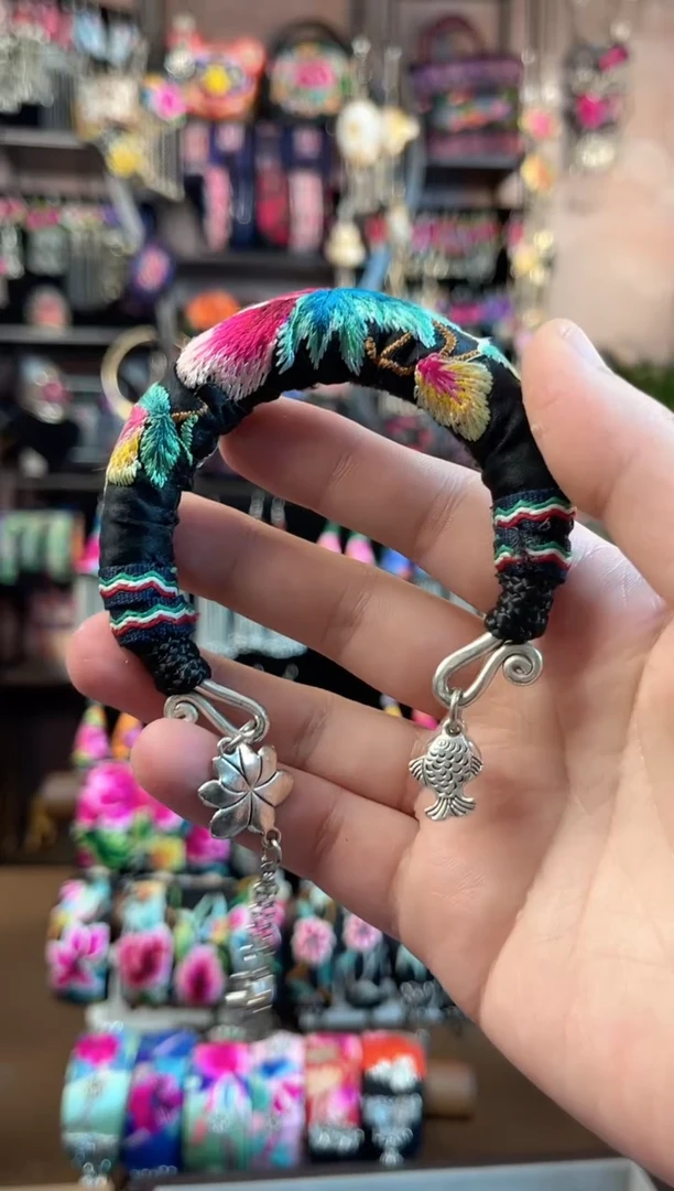 织绣 民族风手工非遗老绣饰品626