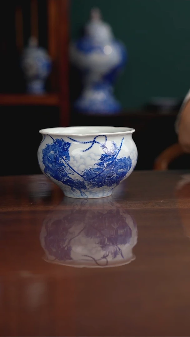 沈燕鸿老师作品 非遗传承 三英战吕布