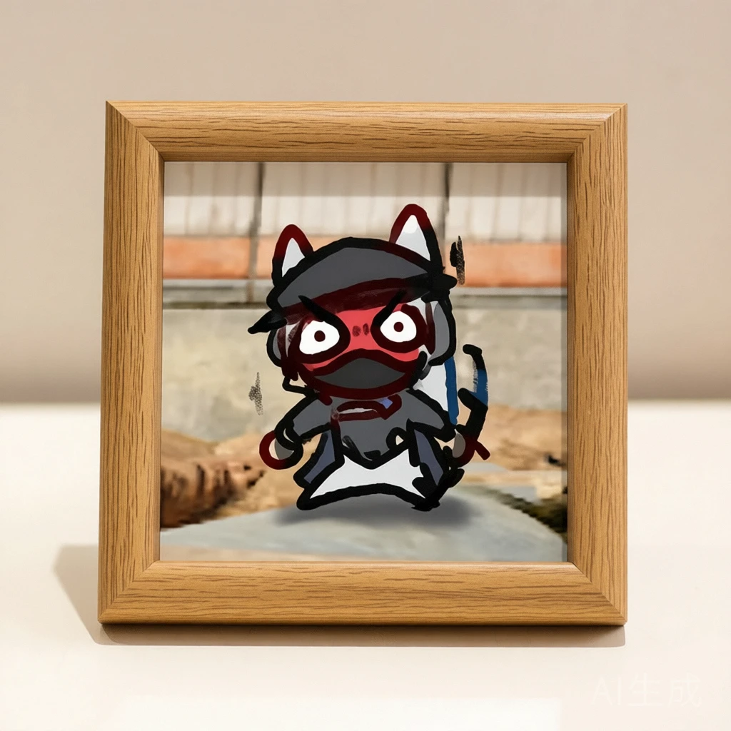 三角洲行动露娜红温尼尔多隆玛邪恶猫猫头相框4寸方形游戏周边