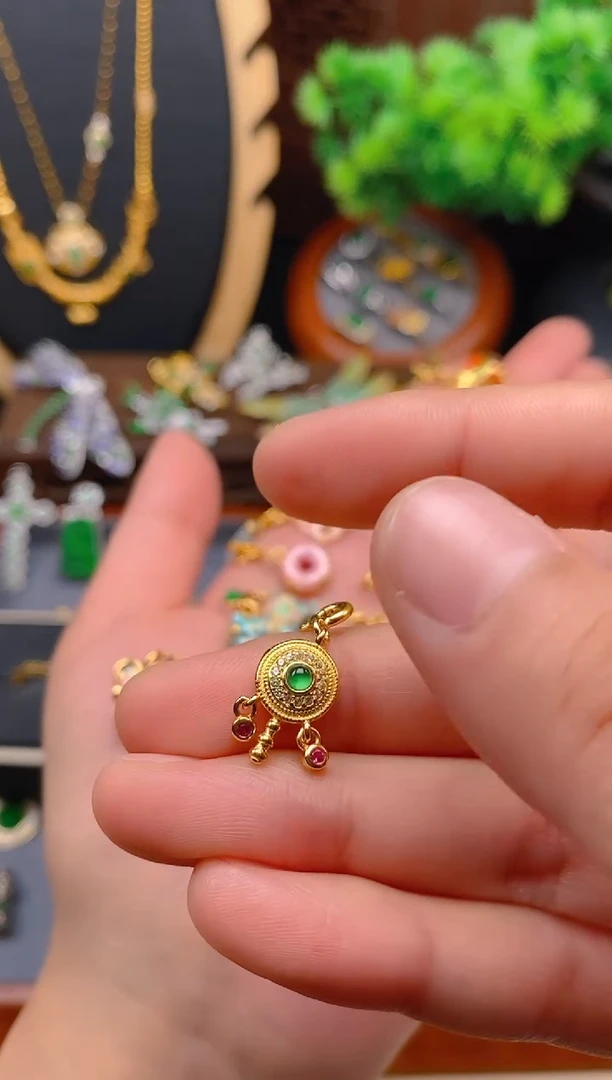 【闪购商品】翡翠吊坠(不含链)银S925镶嵌捕梦网