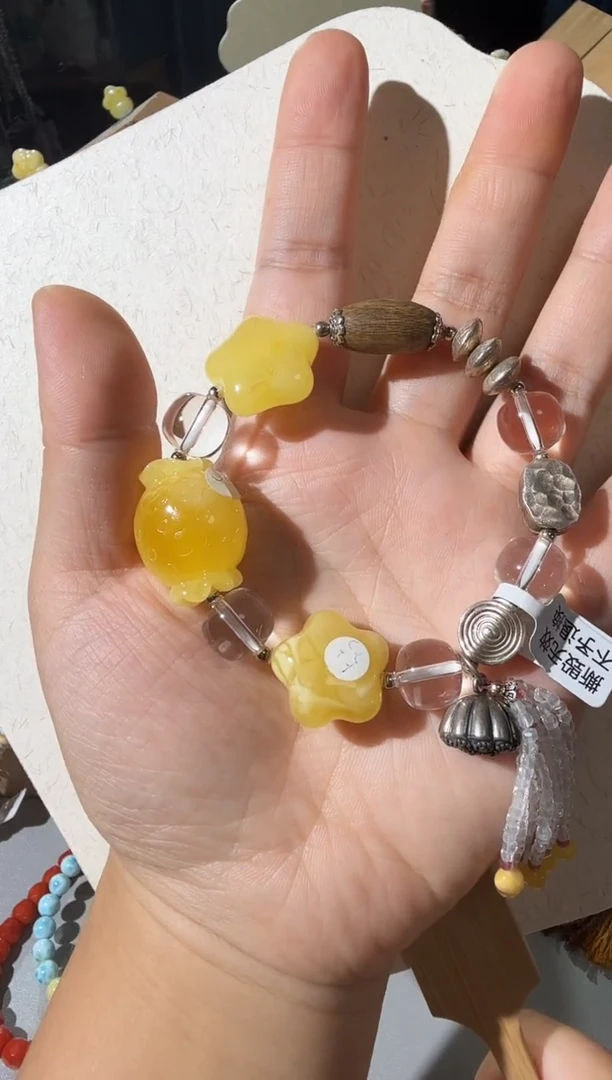 手链蜜蜡未镶嵌蜜蜡糖果手链