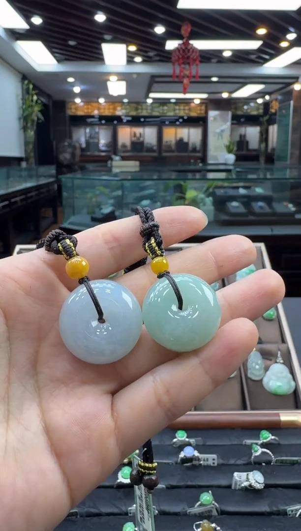 颈饰未镶嵌翡翠平安扣（一个多样性发货）