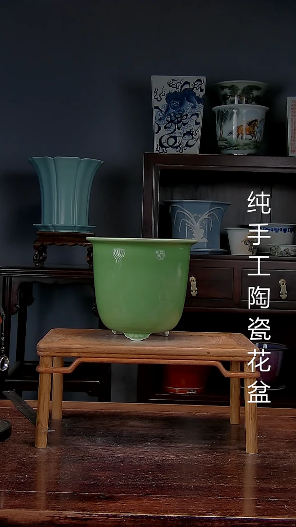 景德镇手工陶瓷花盆