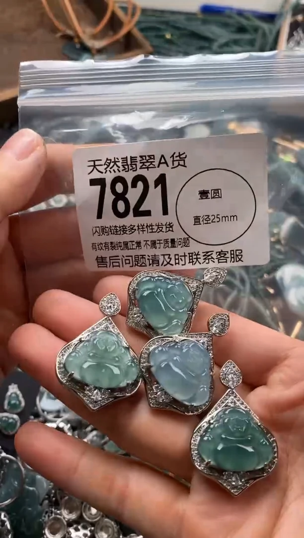 【闪购商品】翡翠颈饰未镶嵌多样性发其一7821