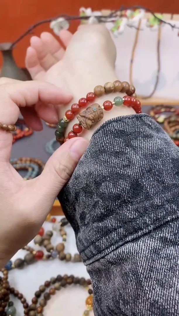 【闪购商品】库克手串未镶嵌扎基双圈设计