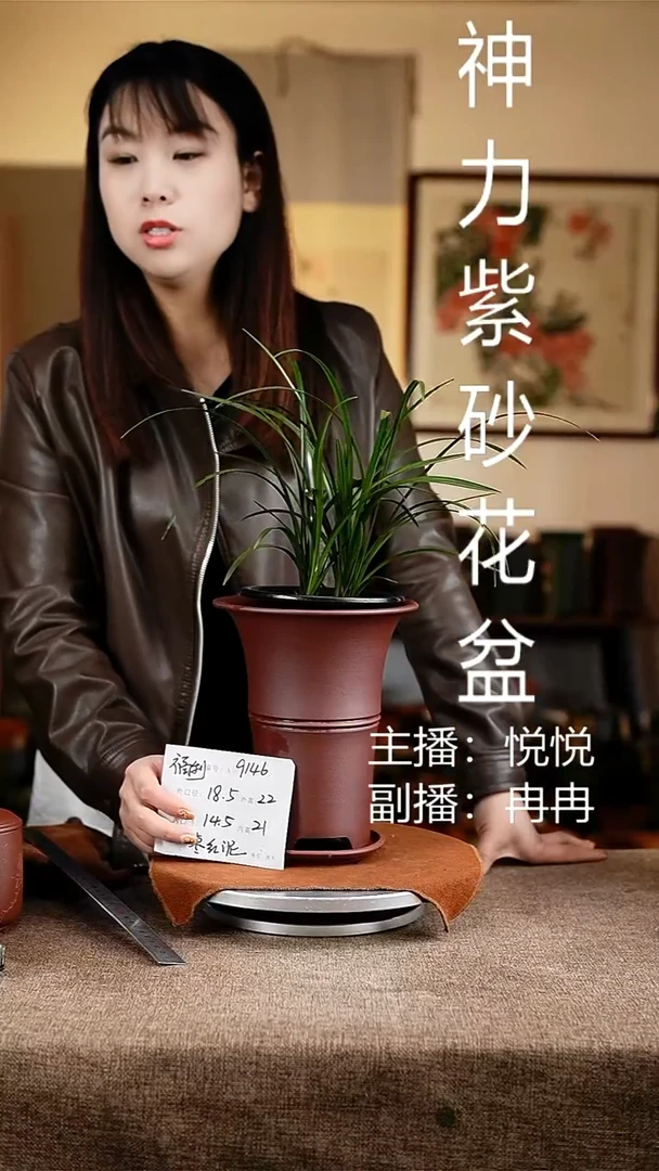 紫砂花盆花卉工艺9146+z