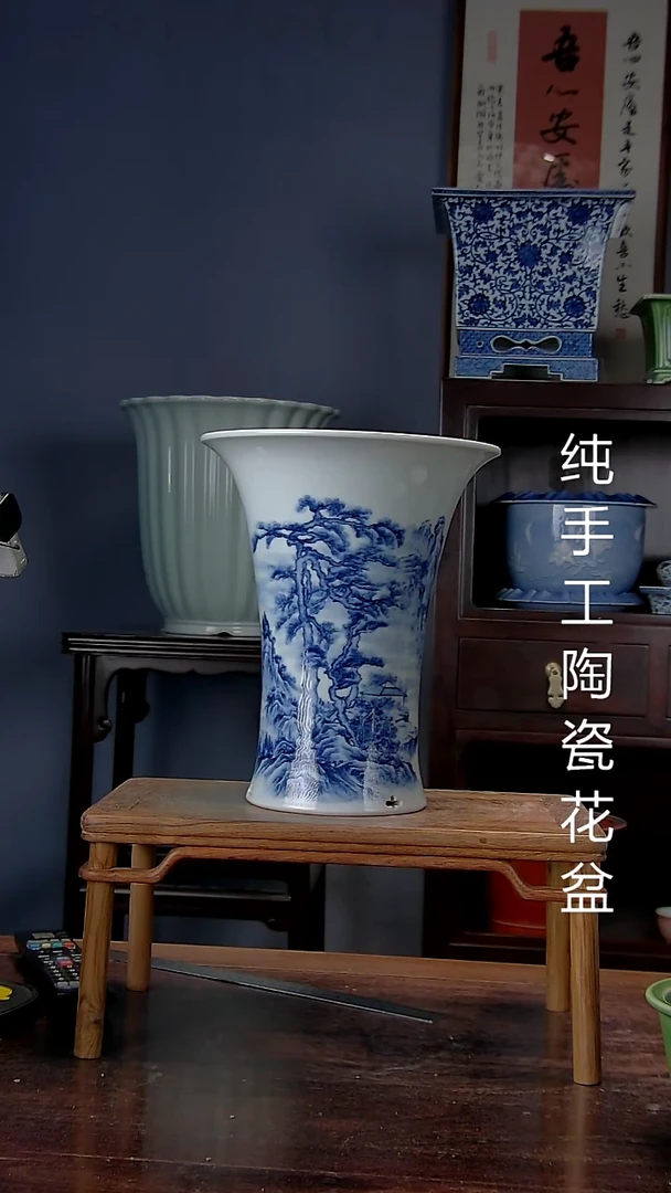 景德镇陶瓷手工花盆