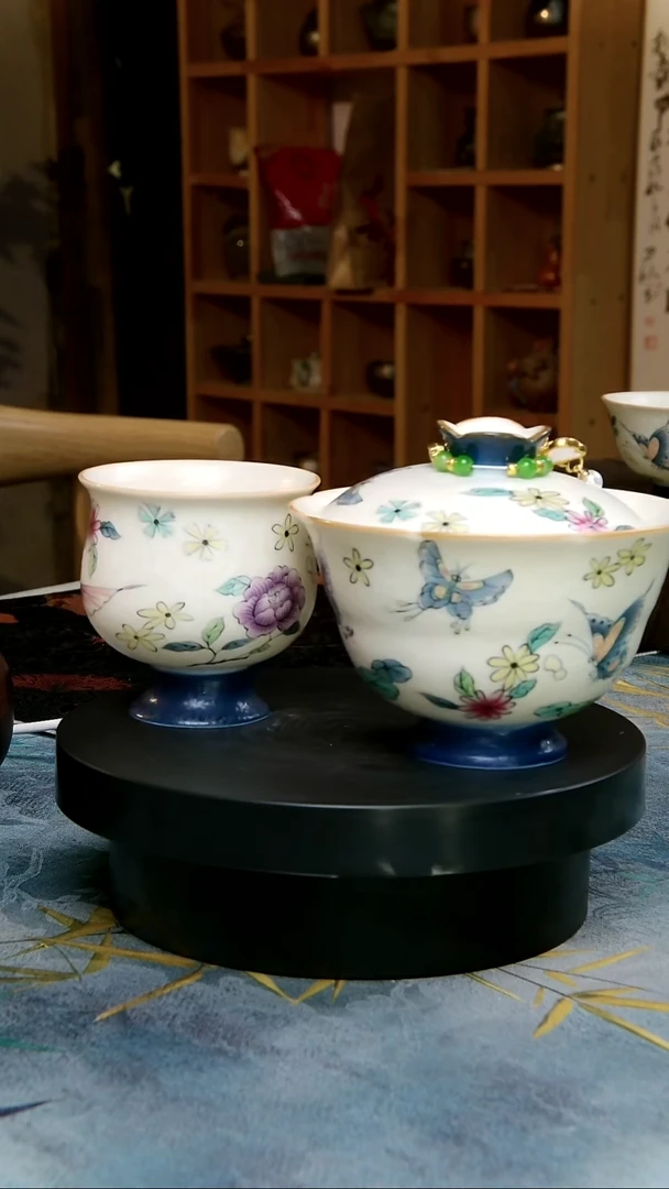 亘古茶具福利分享@梦蝶盖碗杯
