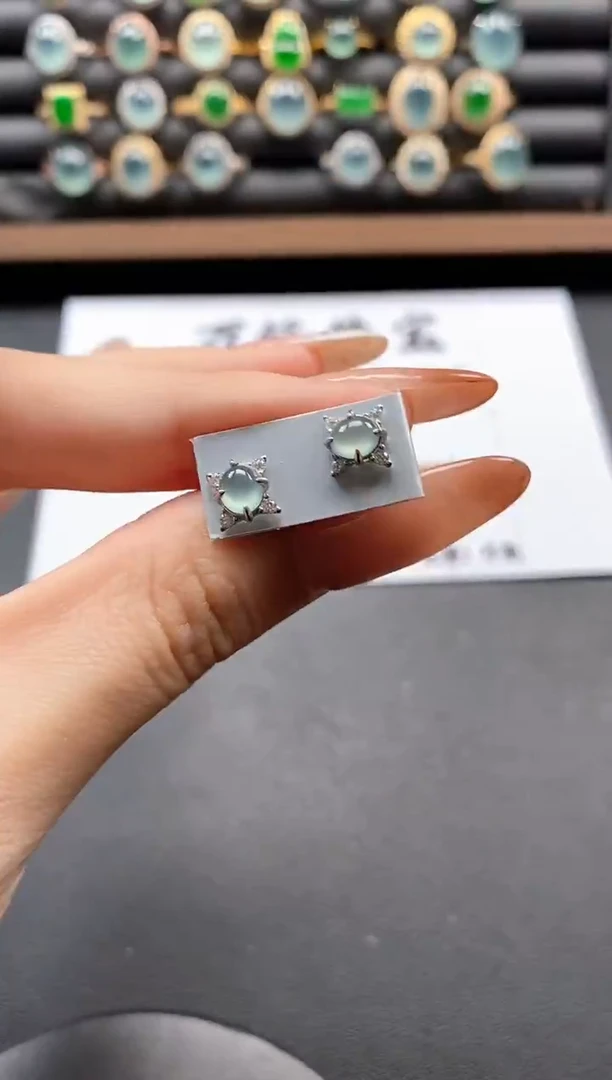 银S925镶嵌戒指翡翠51511