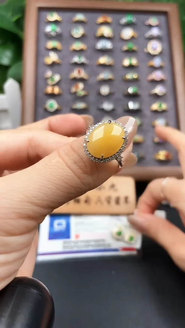 银S925镶嵌戒指翡翠12