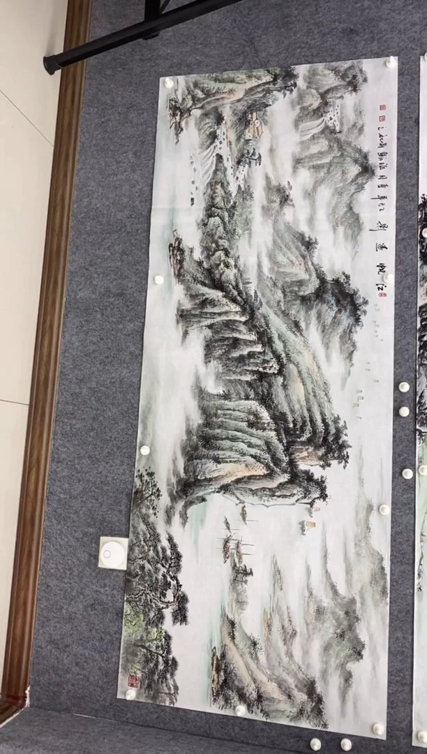 国画瑞****件沈泳江 手绘 小六尺180*70cm