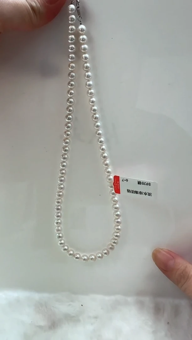 【闪购商品】淡水珍珠AQ银S925镶嵌珍珠串链@@BC156