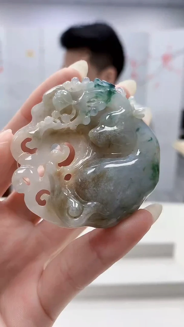 未镶嵌定制翡翠5123ry-毛货挂件27