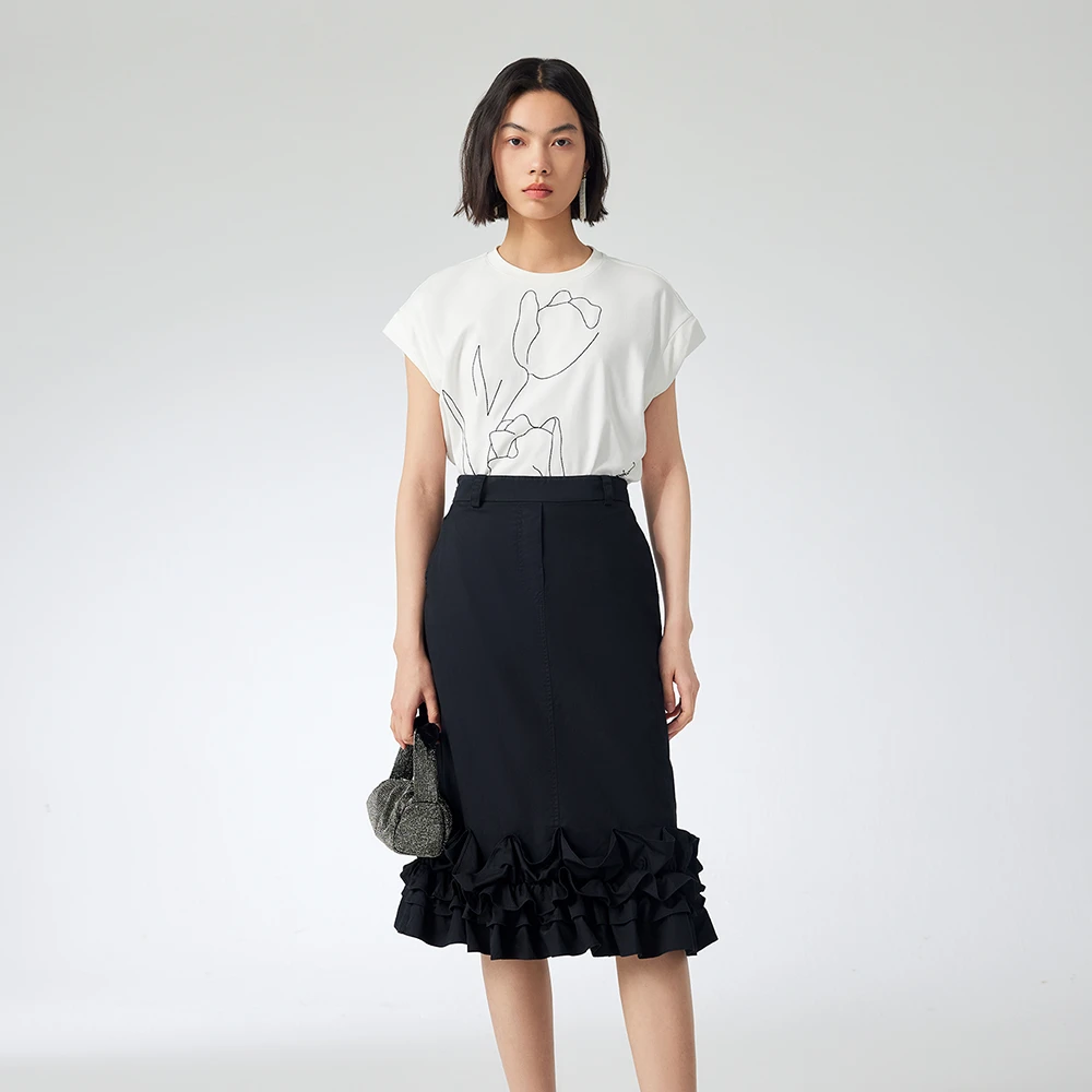 《李易行》绣花T恤 2D215815