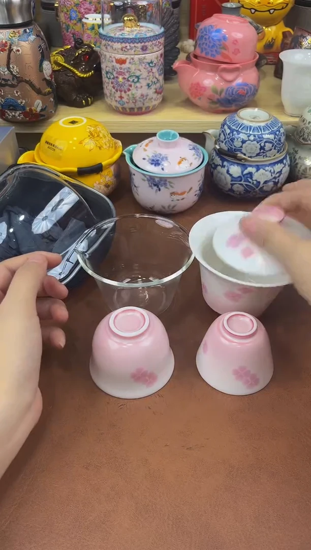 陶瓷茶具摆件旅行套组