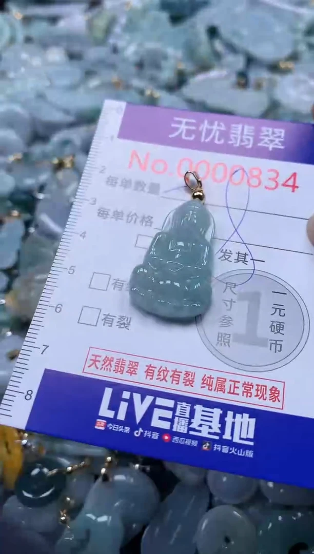 翡翠未镶嵌吊坠(不含链)834