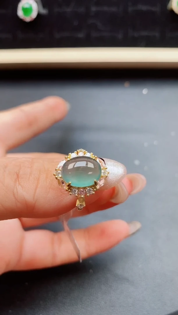 翡翠戒指银S925镶嵌5085050