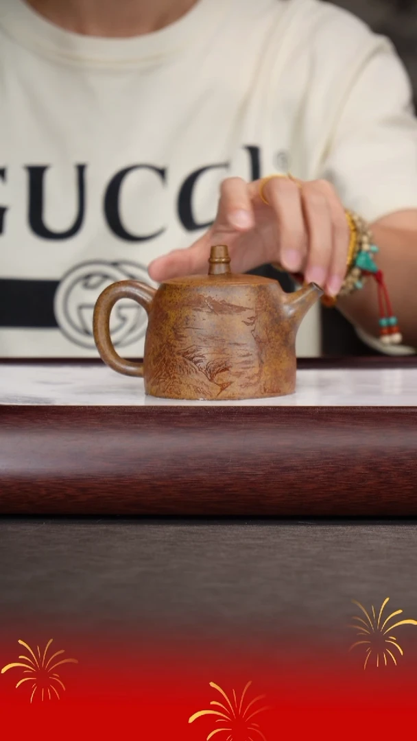 紫砂茶宠张赦棠/龙窑一号柴烧/汉铎/240c