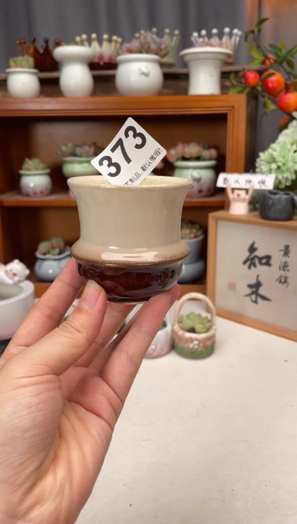 瓷片373知木小芳花盆