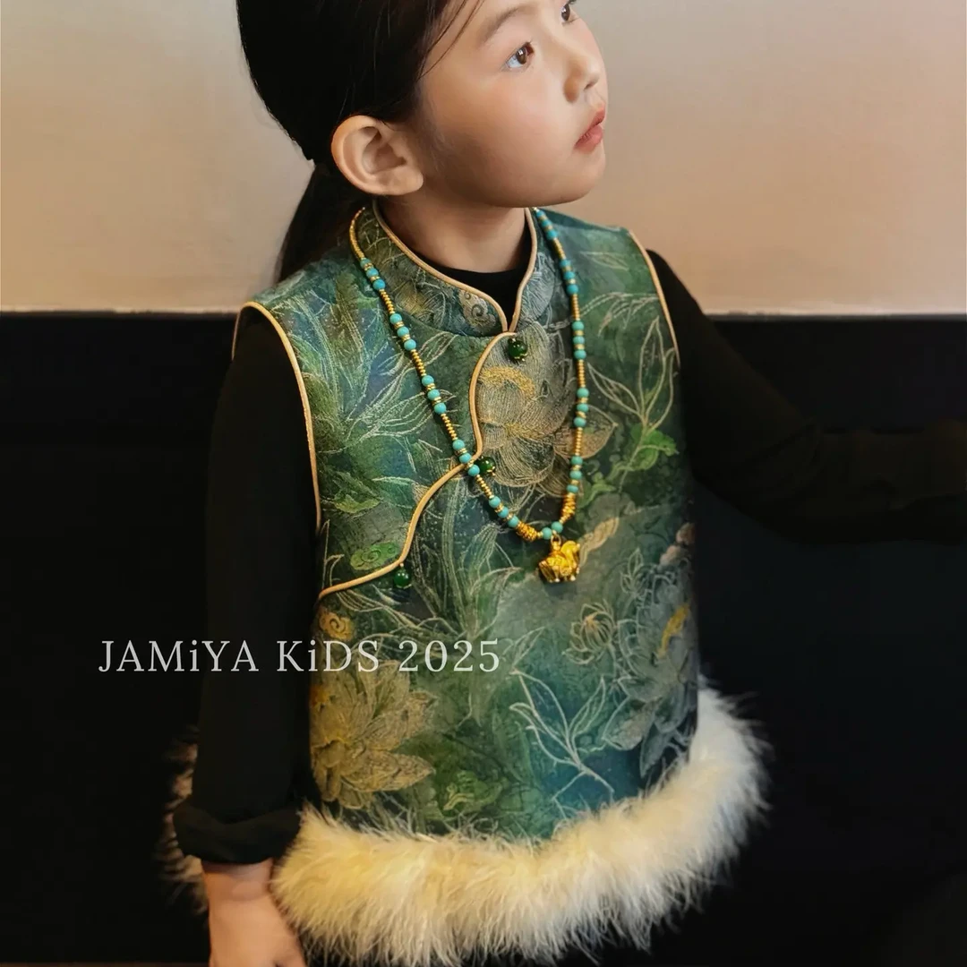 JAMIYA•25秋冬~新款国风马甲JK374绿色