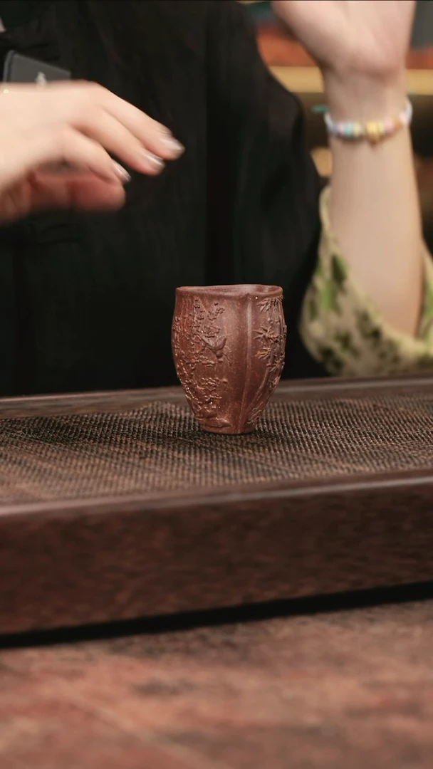 茶壶紫砂柴烧岁寒三友杯