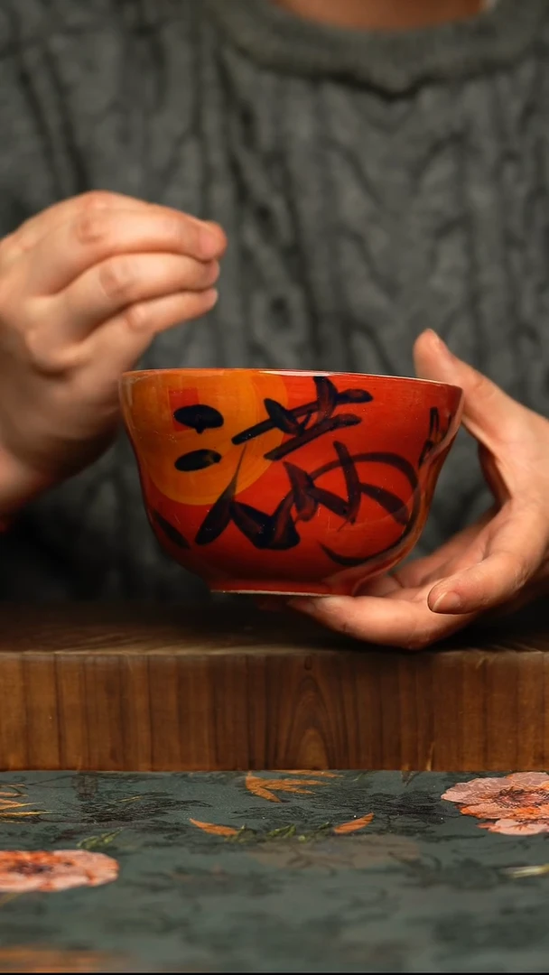杯釉下彩手工手绘同款陶器