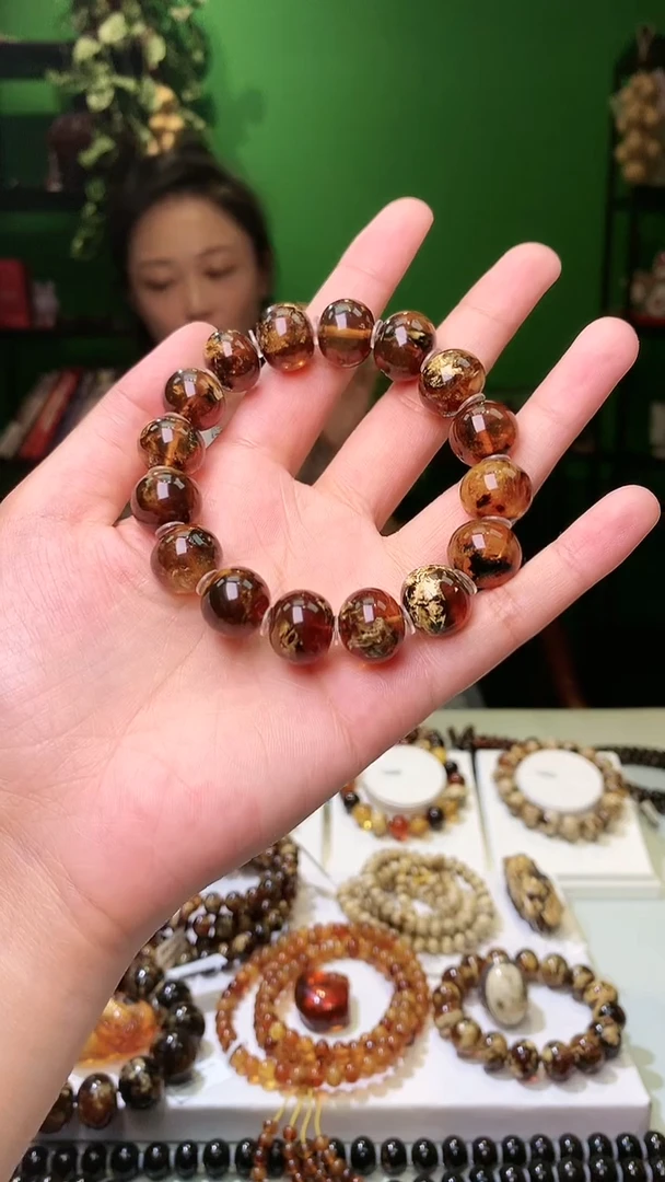 【闪购商品】琥珀裸石未镶嵌抚顺琥珀14＋花蜡单圈