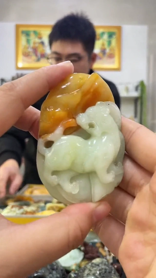 未镶嵌蛇纹石玉手把