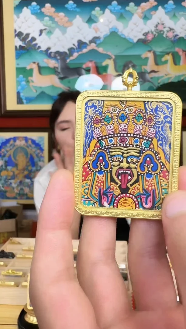 吊坠扎老师-热贡纯手绘周毛