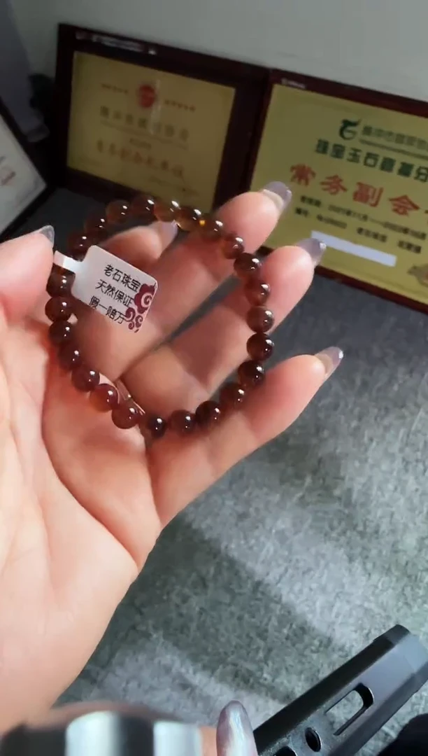 手串琥珀未镶嵌#2缅甸琥珀紫罗兰手串7mm