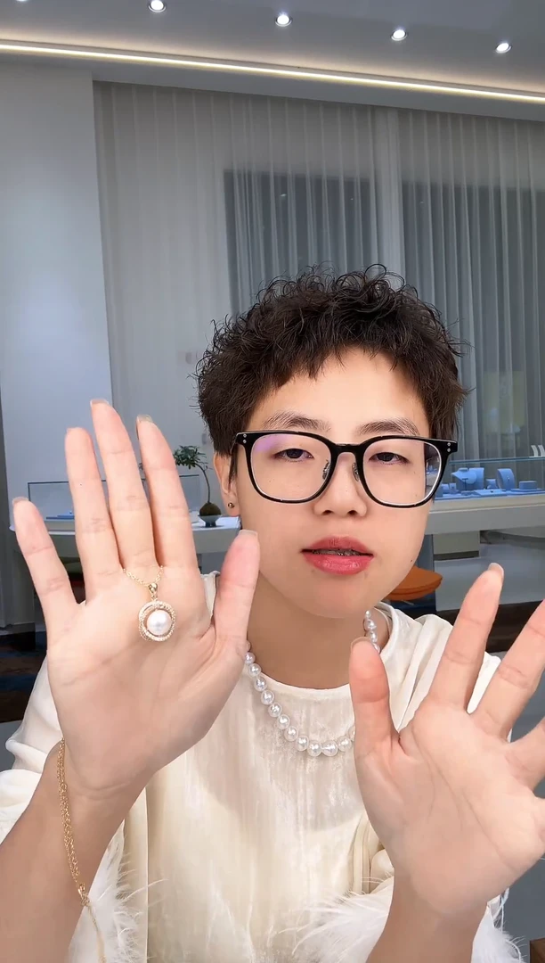 吊坠(赠链)银S925镶嵌淡水珍珠银款淡水爱迪生珍珠吊坠