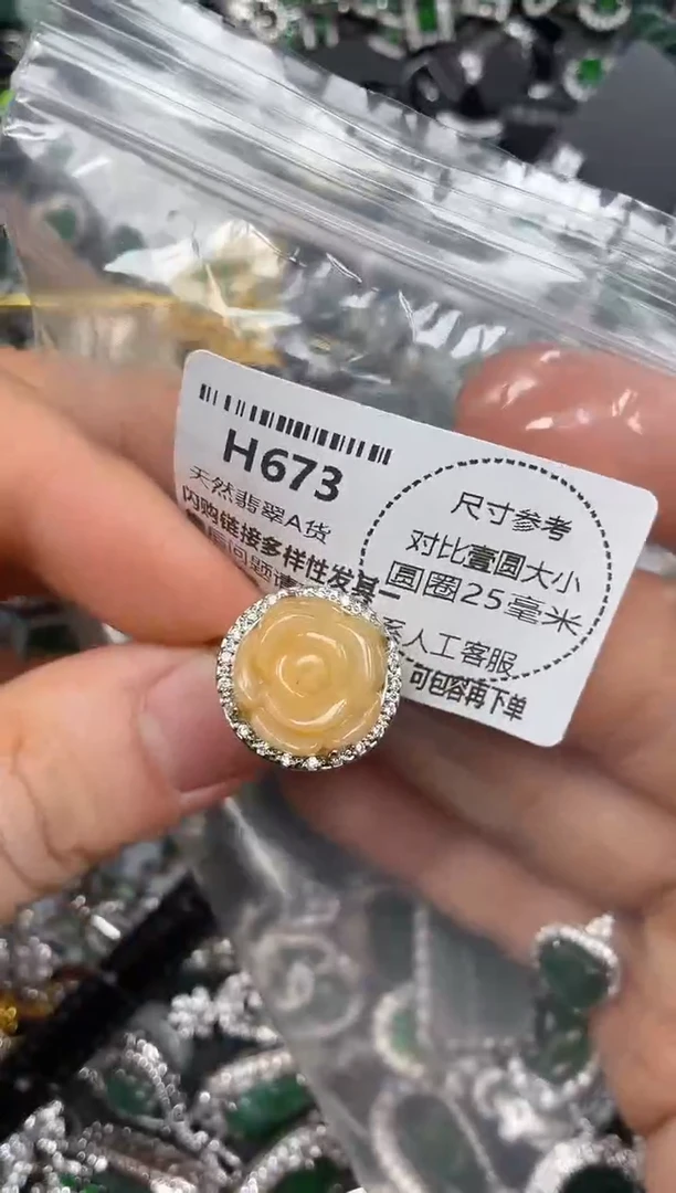 颈饰未镶嵌翡翠H673戒指