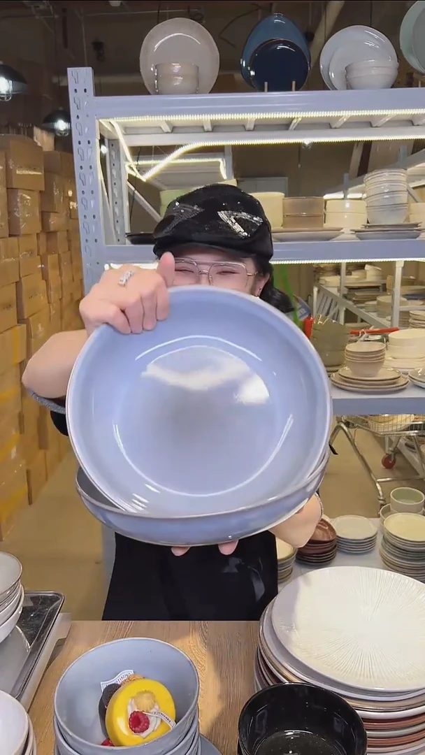 瓷246外贸尾货高温釉下彩陶瓷餐具默认微瑕