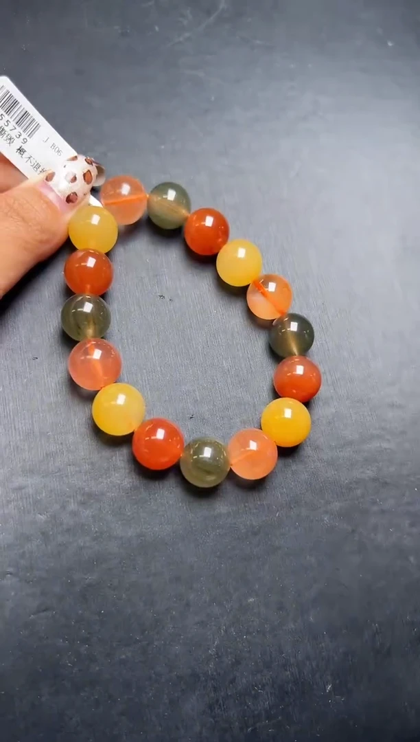 未镶嵌手串水晶彩兔毛手串13mm+ JP55739