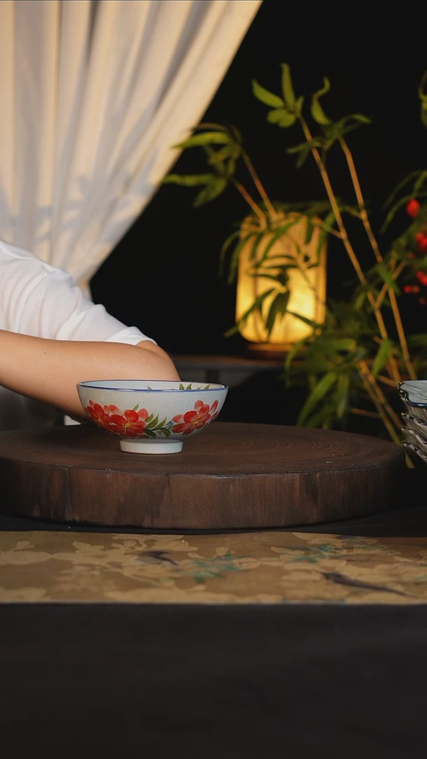 碗景德镇手工手绘高温釉下彩可进蒸箱烤箱微波炉洗碗机