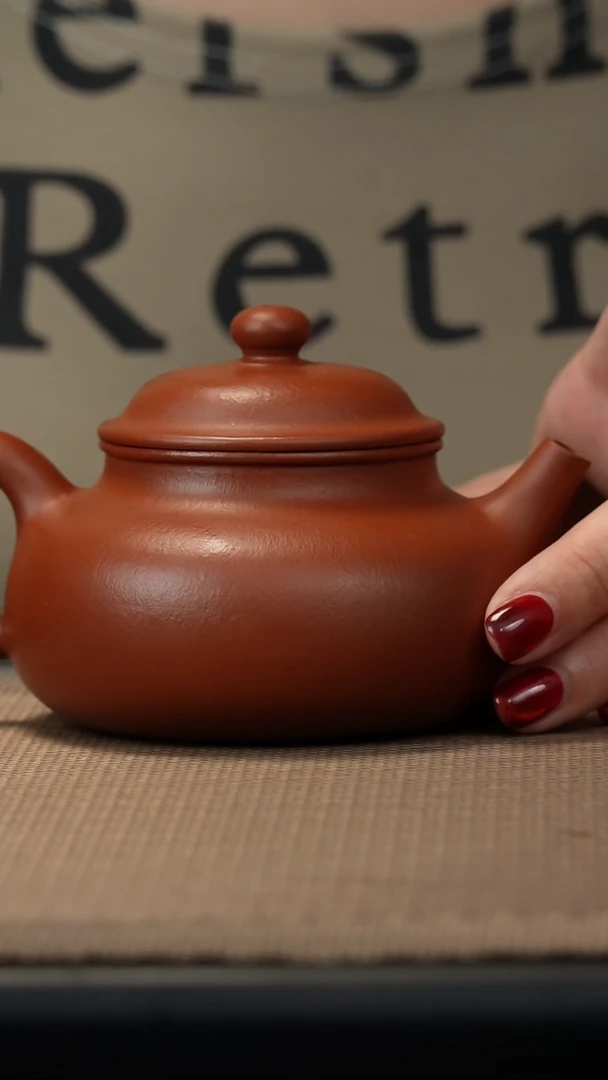 茶壶紫砂朱泥全手容天//*210cc