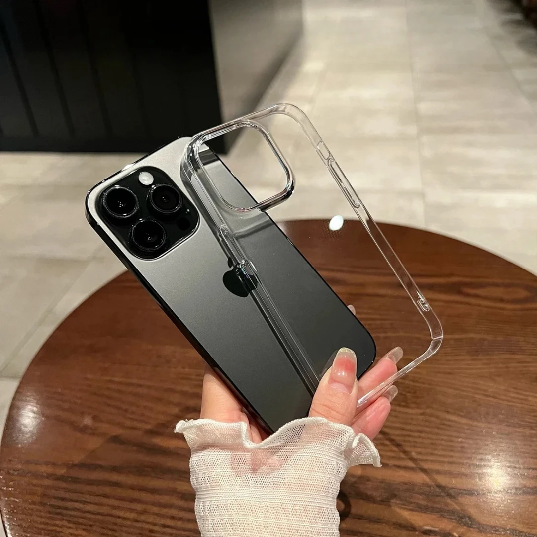 简约透明高透适用苹果16promax手机壳iPhone13/15大孔11软14/12套