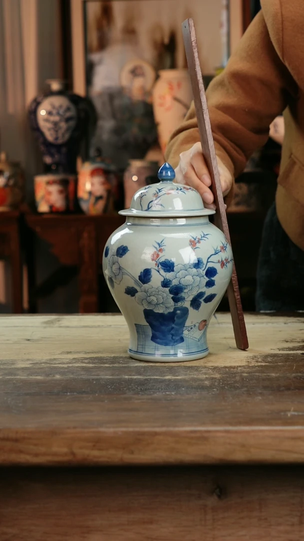 【闪购商品】瓷片景德镇纯手工釉下彩精品花瓶