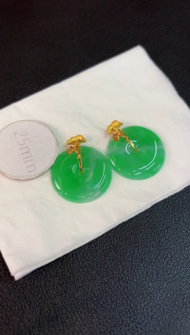 翡翠18K金镶嵌颈饰缅料A货/多样性发货/一件