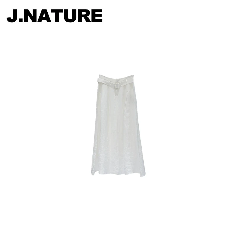 JUST NATURE ｜100%苎麻【MAX*CO订单】休闲百搭中长款A字半身裙