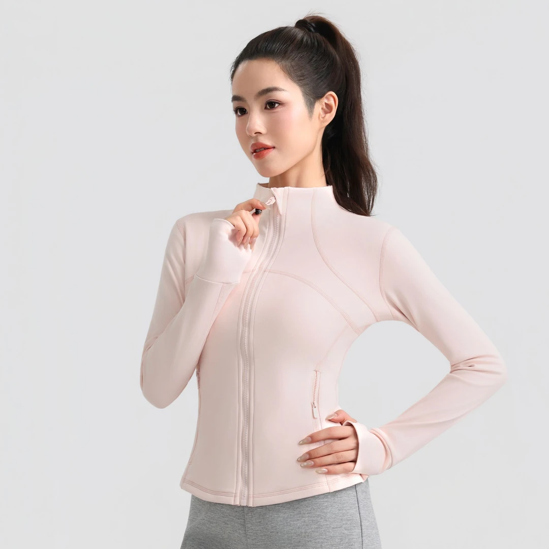 【秋冬新款】美式修身显瘦运动瑜伽服上衣外套内搭收腰长袖上衣女