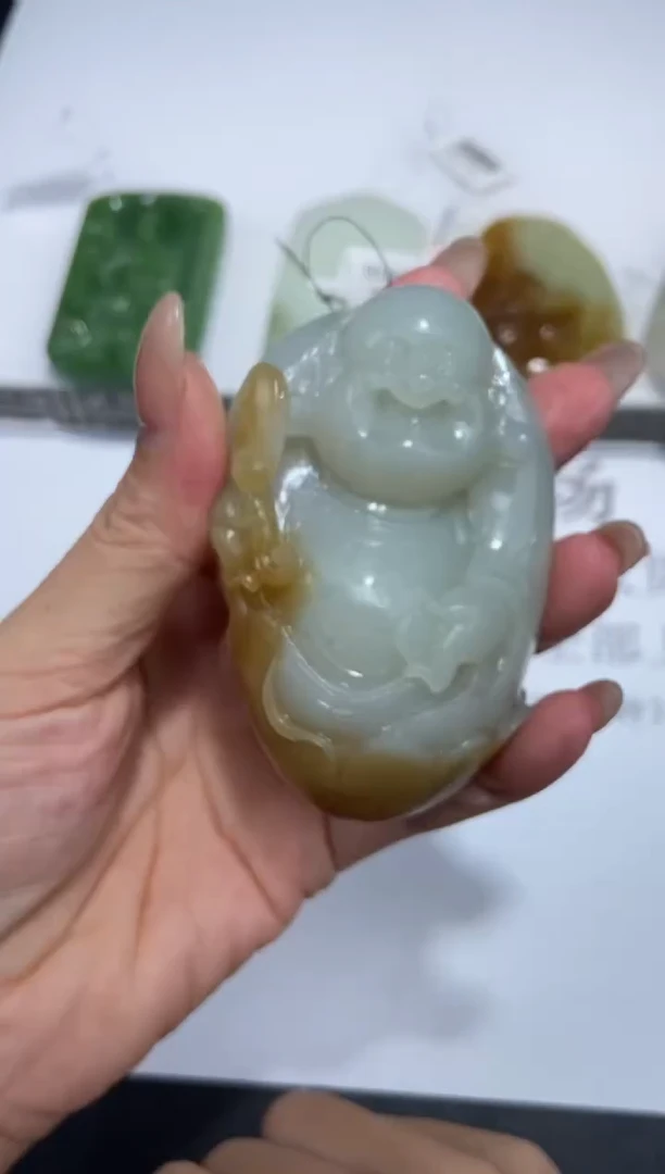 和田玉未镶嵌挂件高****息299949
