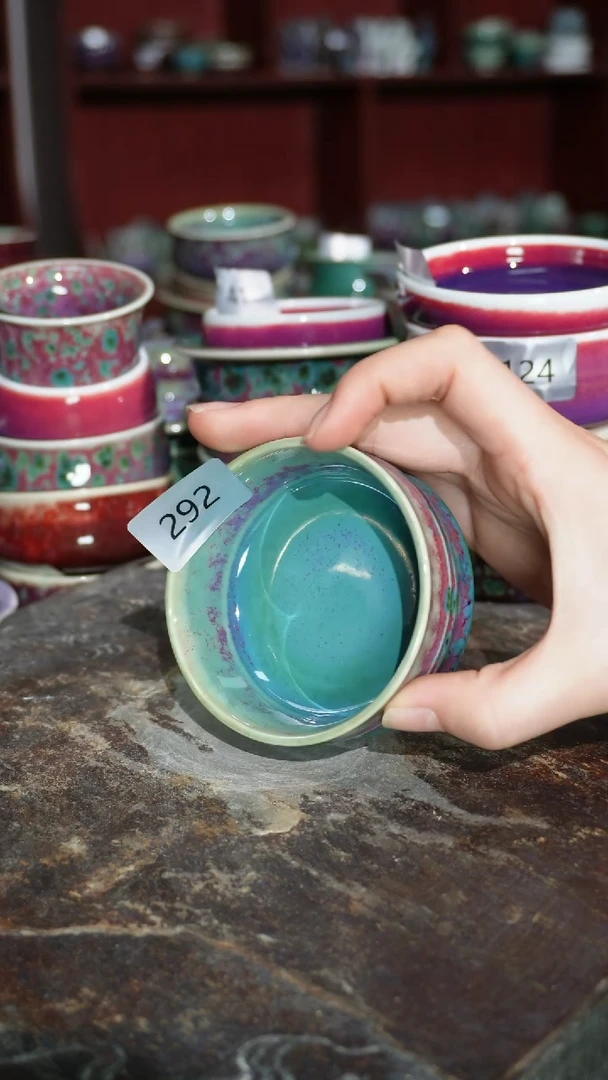 摆件精品窑变钧瓷茶器