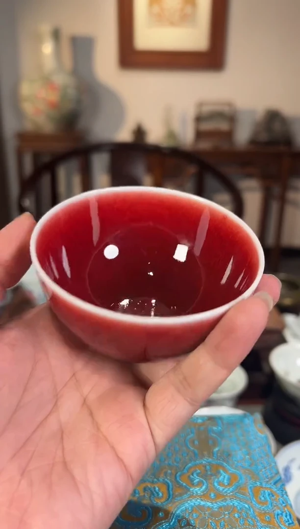景德镇手工手绘郎红鸡心