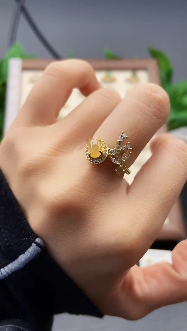 银S925镶嵌戒指翡翠12