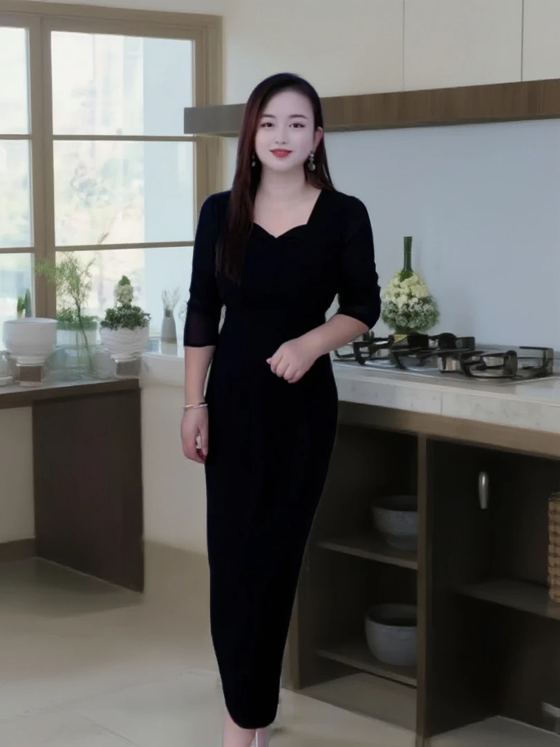 25秋赫本风季裙优雅气质轻便连衣裙显瘦修身轻奢名媛小众小黑裙